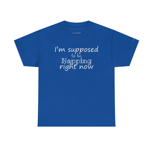 I'm Supposed To Be Napping Right Now Funny Sleep Lover T-Shirt