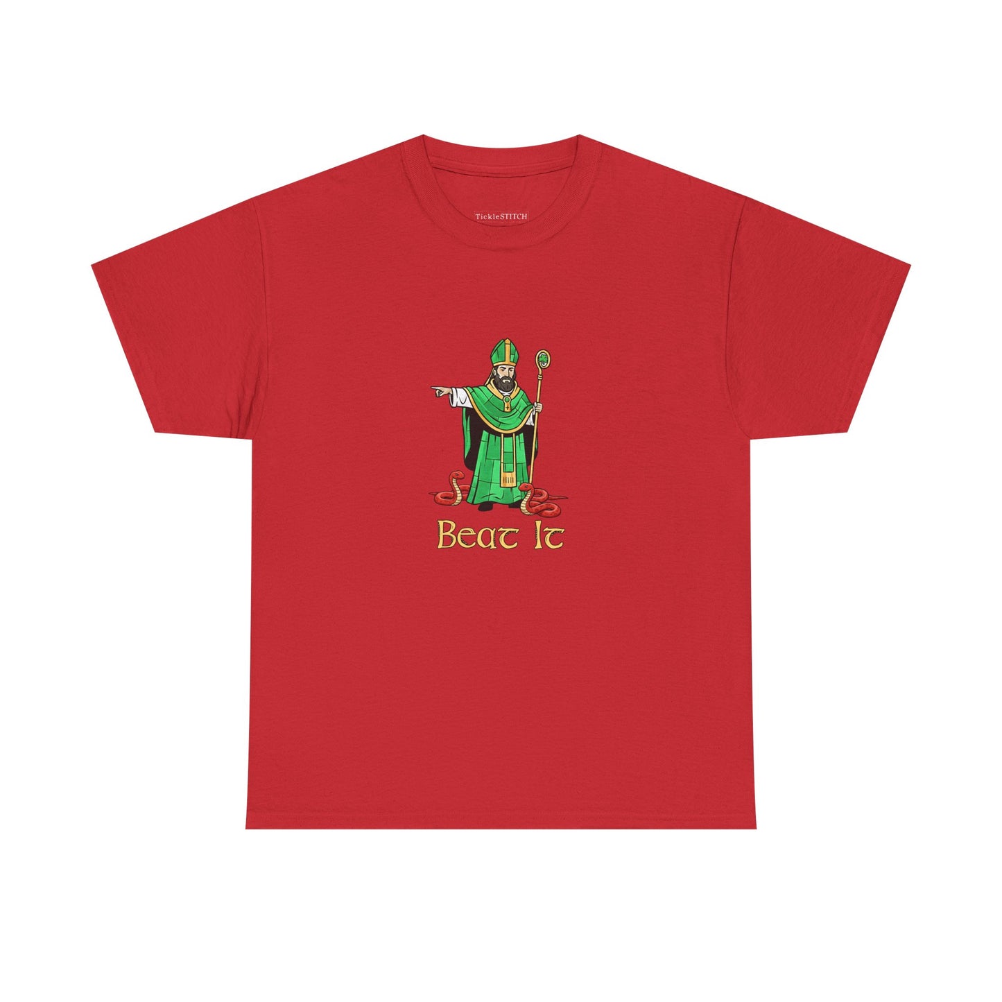 St. Patrick Snake Banisher Hand-Drawn Colored Pencil Irish Tee