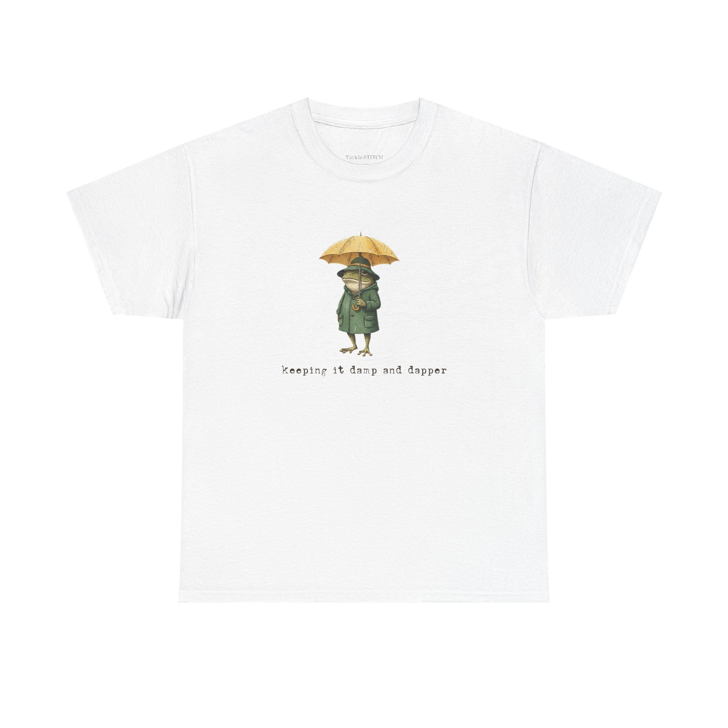 Keeping It Damp And Dapper Dapper Frog Rainy Day Style T-Shirt