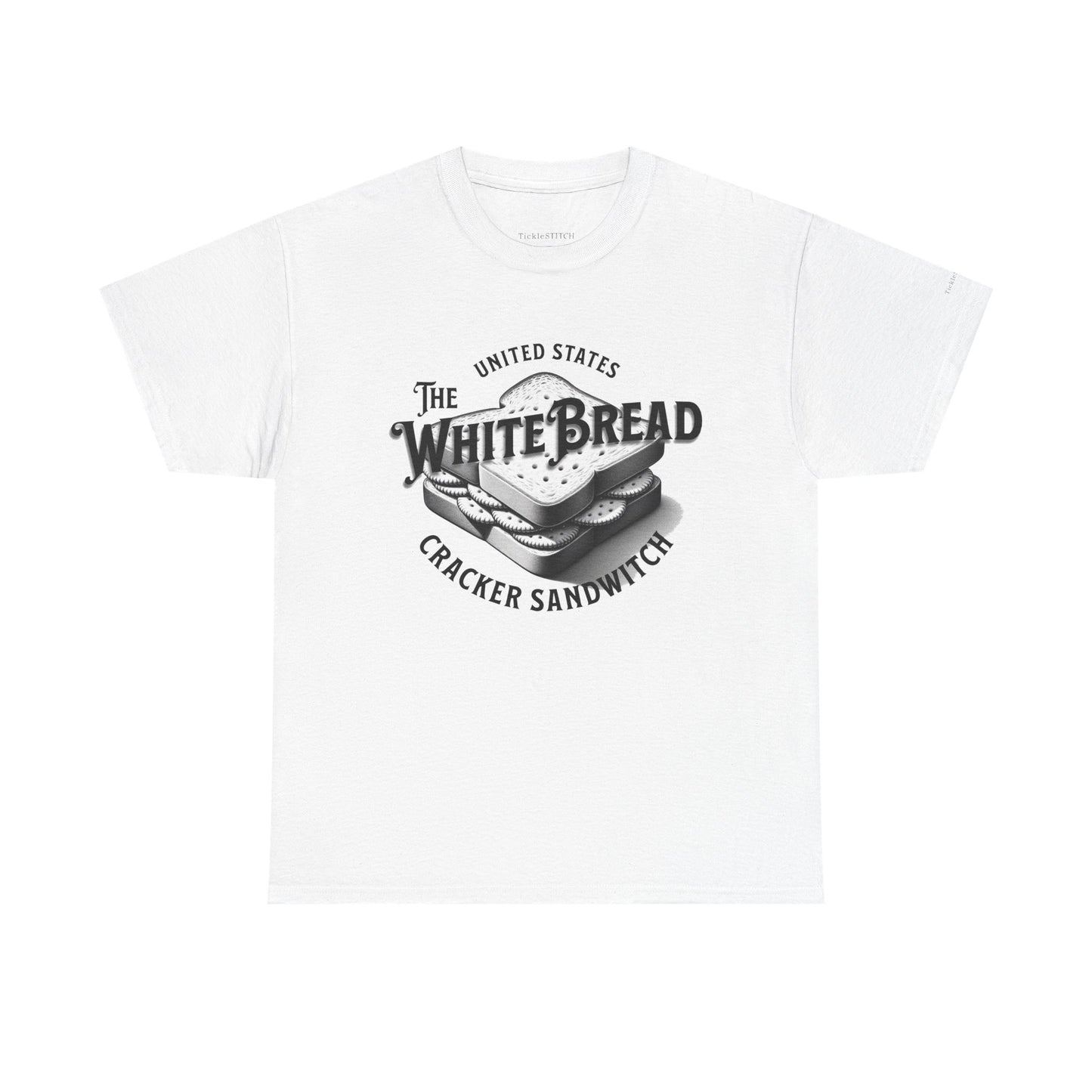 White Bread Cracker Sandwich T-Shirt - Self-Aware Racial Humor Tee