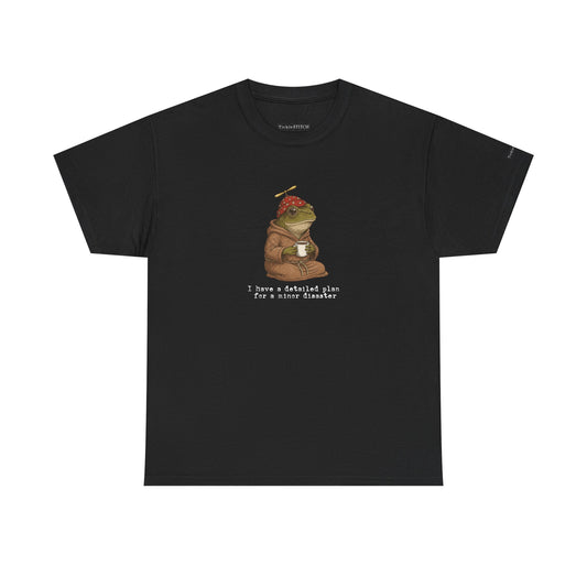 Detailed Plan Minor Disaster Frog Tee - Sarcastic Coffee Frog Shirt