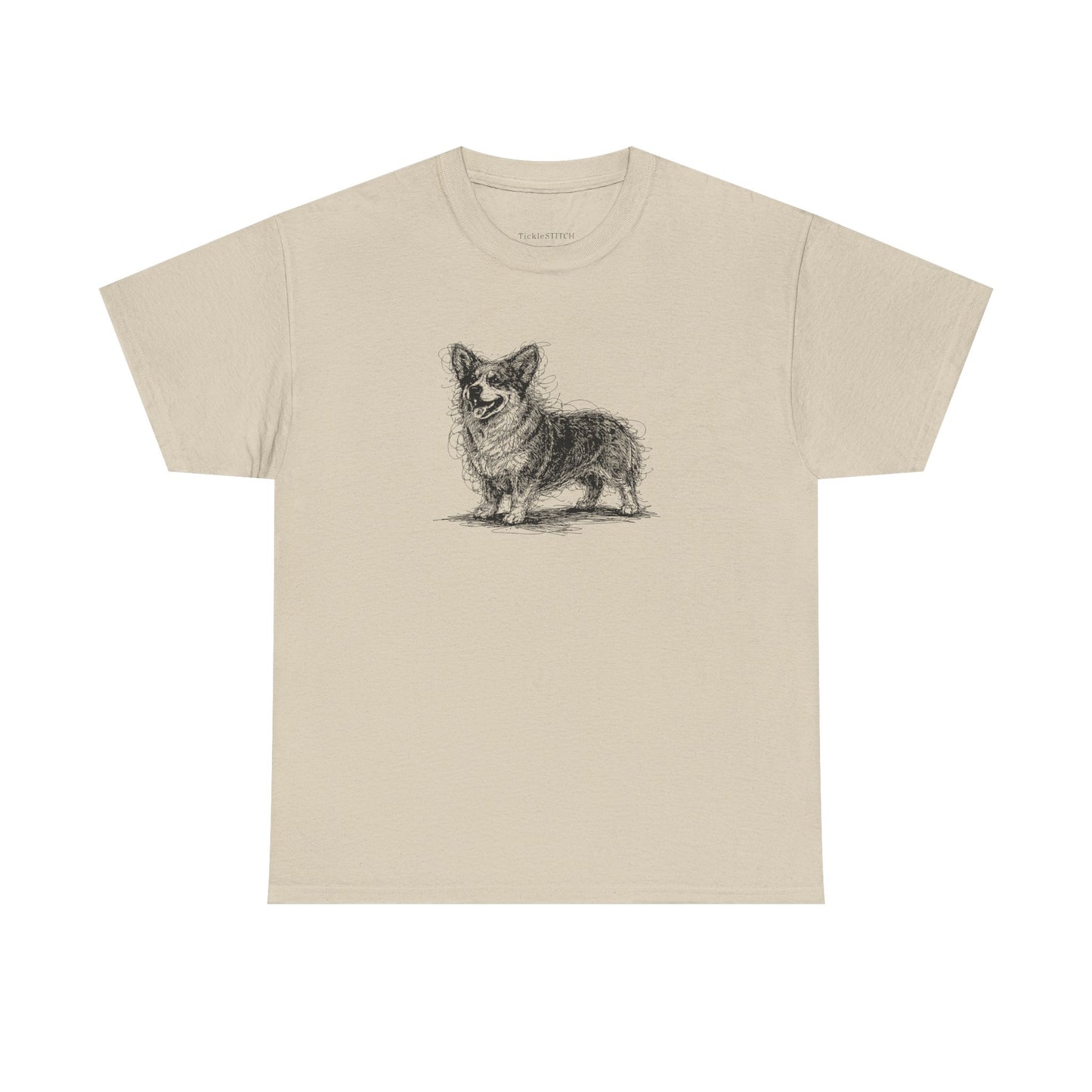 Pembroke Welsh Corgi Sketch Art Tee Loaf Dog Short Legs Gift