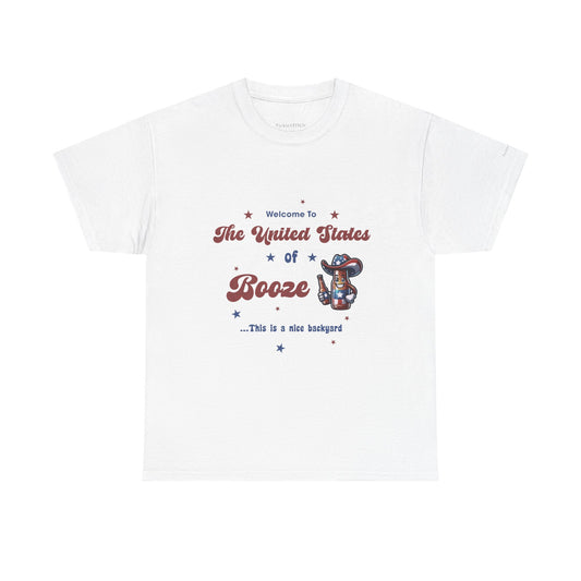 United States of Booze Patriotic American Drinking 4th of July Tee