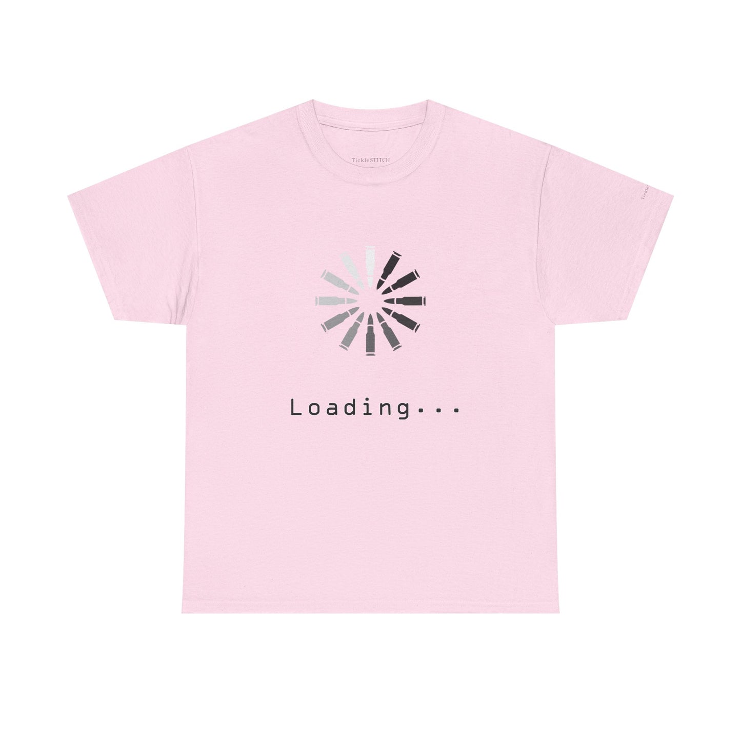 Loading Bullets Icon Tee - Gun Enthusiast Ammo Humor Tech Gaming Shirt