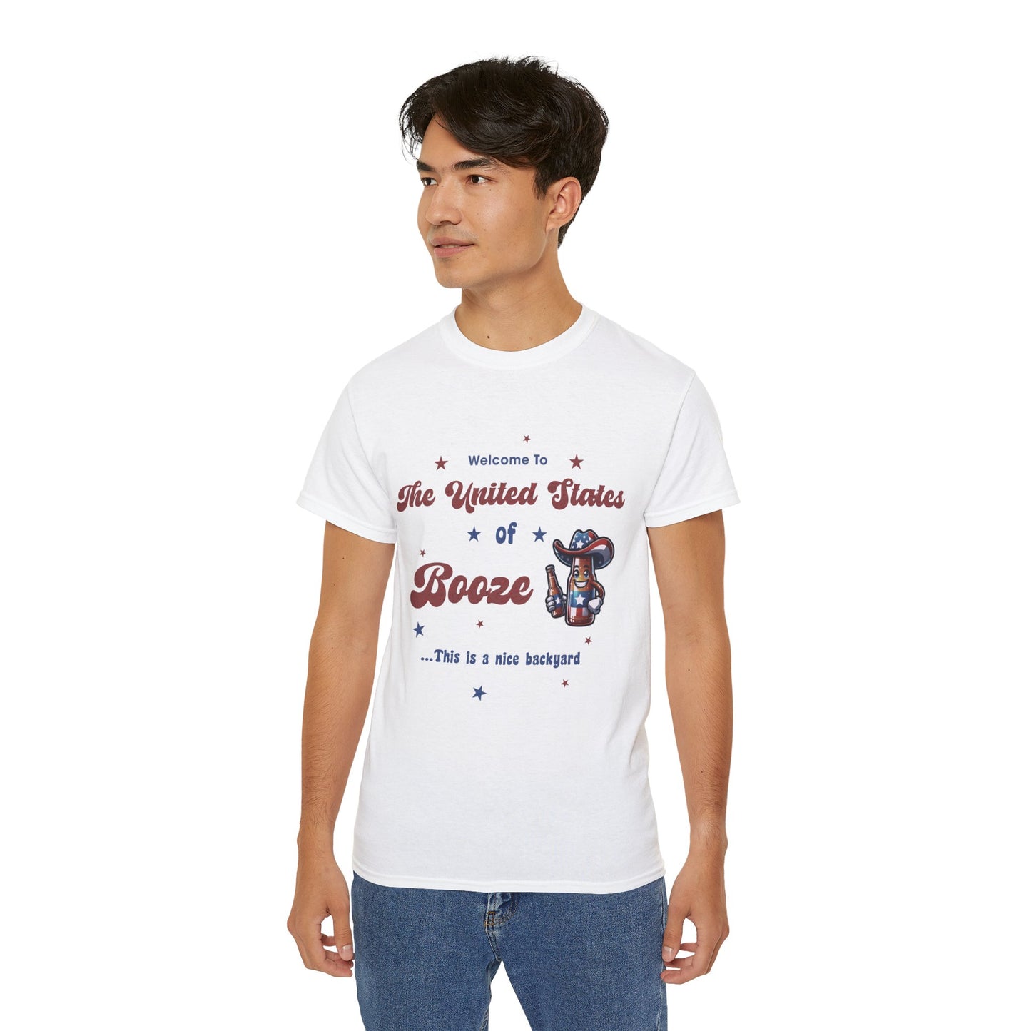 United States of Booze Cotton Unisex Funny T-Shirt