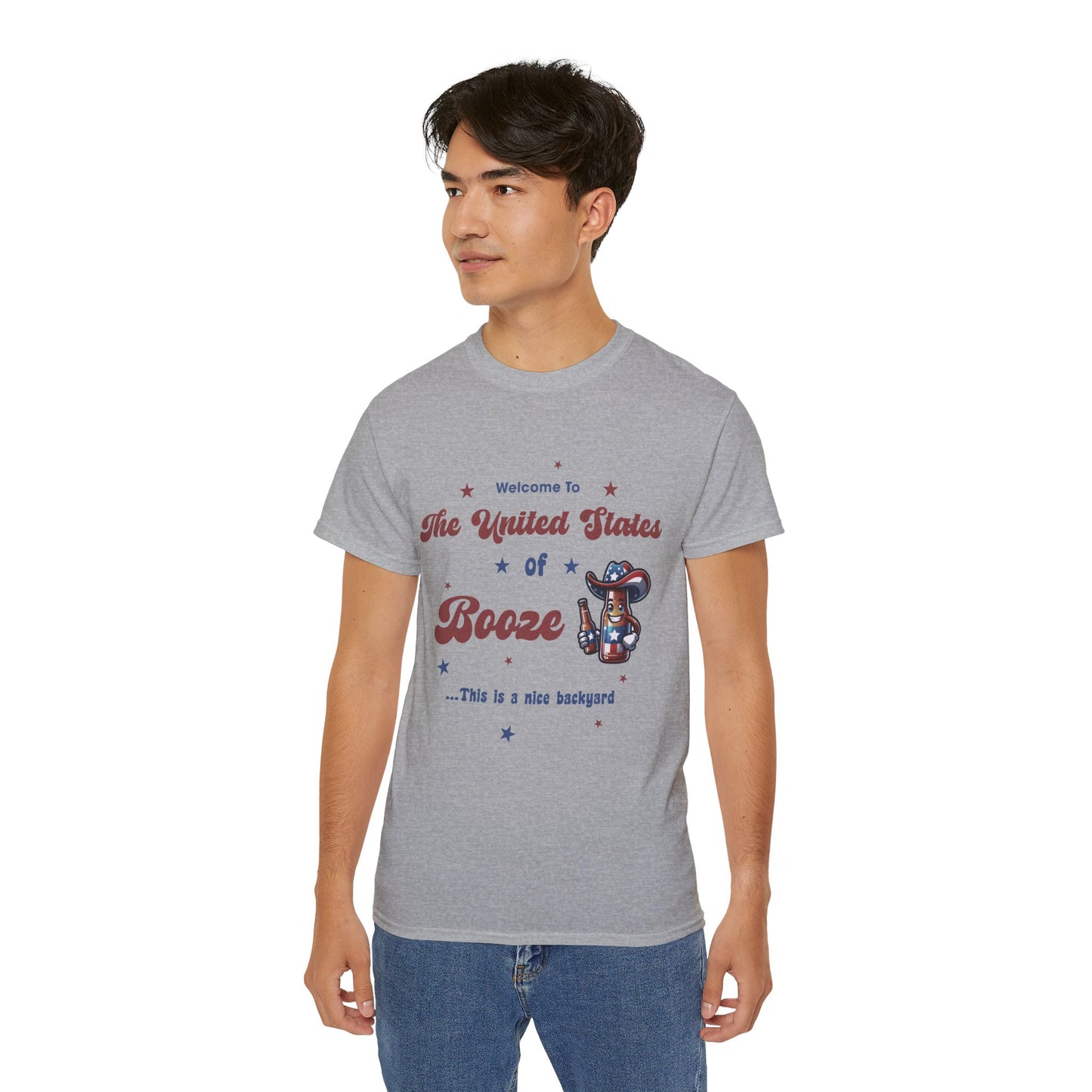 United States of Booze Cotton Unisex Funny T-Shirt