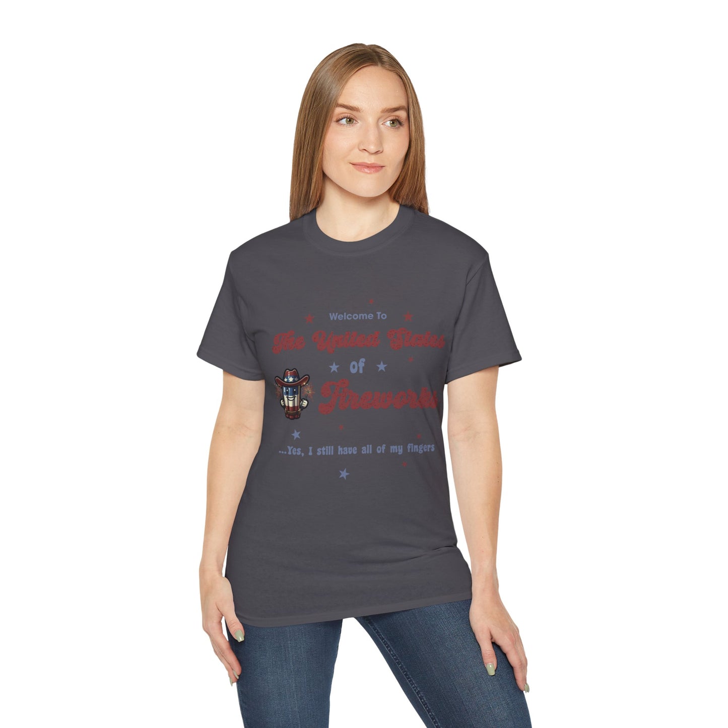 United States of Fireworks Cotton Unisex Funny T-Shirt