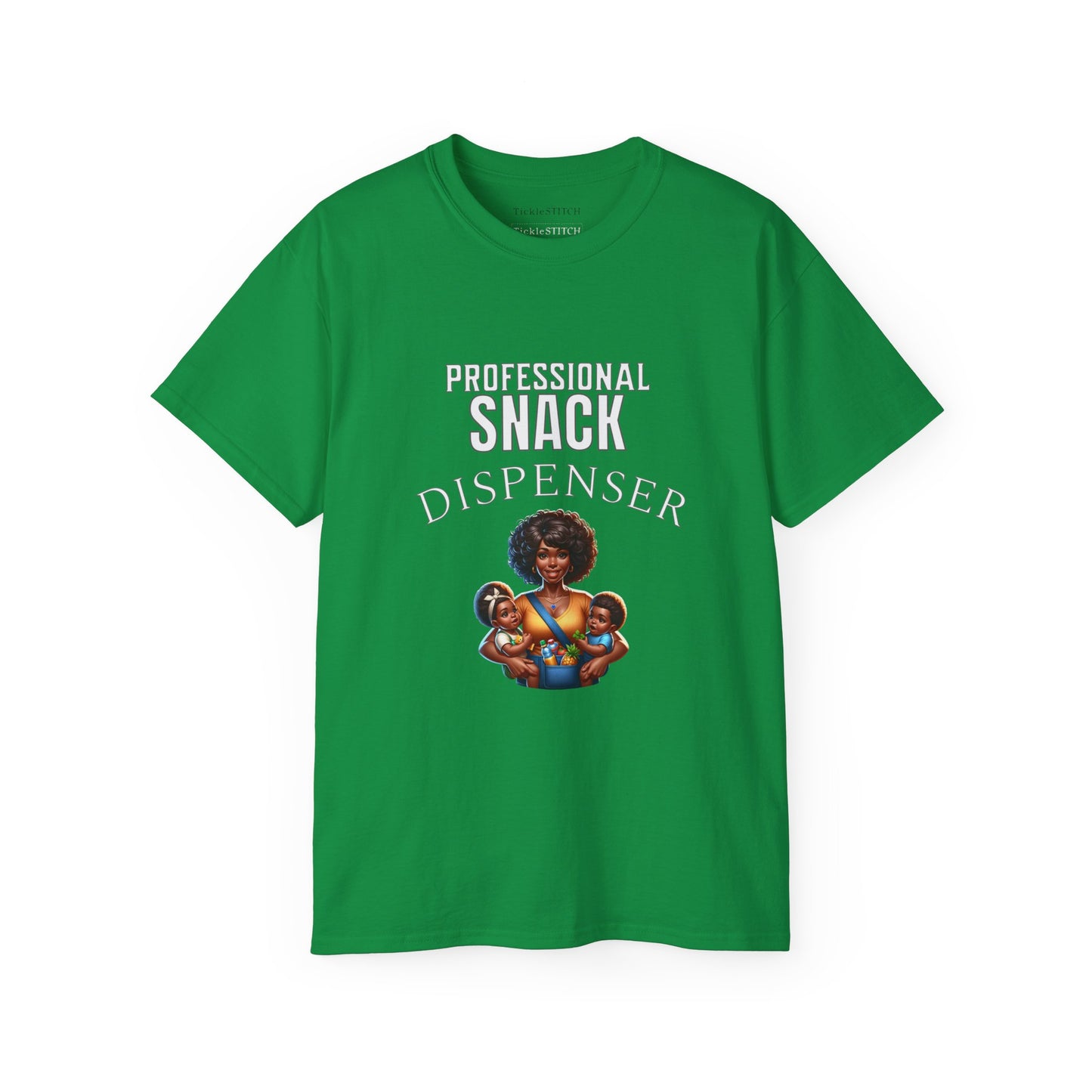 Professional Snack Dispenser Mother Women's Adult Funny Shirt T-Shirt Silly Mom Joke Darker Skin