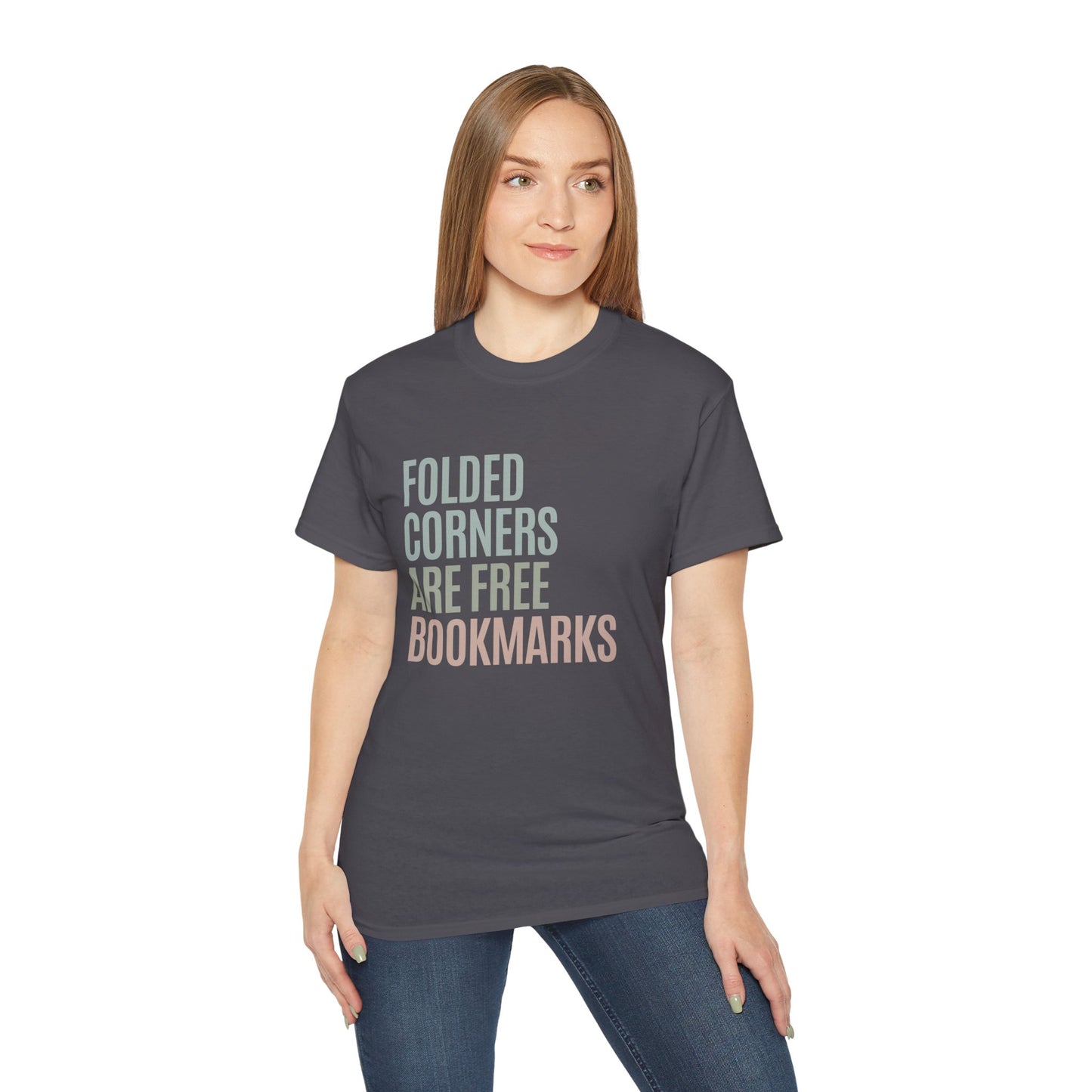 Folded Corners Are Free Bookmarks Cotton Unisex Funny T-Shirt