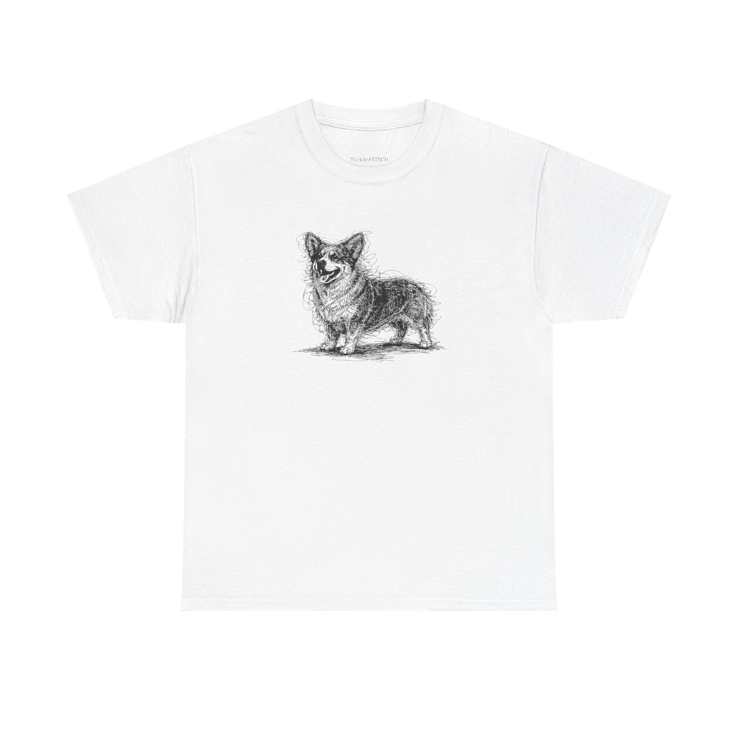 Pembroke Welsh Corgi Sketch Art Tee Loaf Dog Short Legs Gift