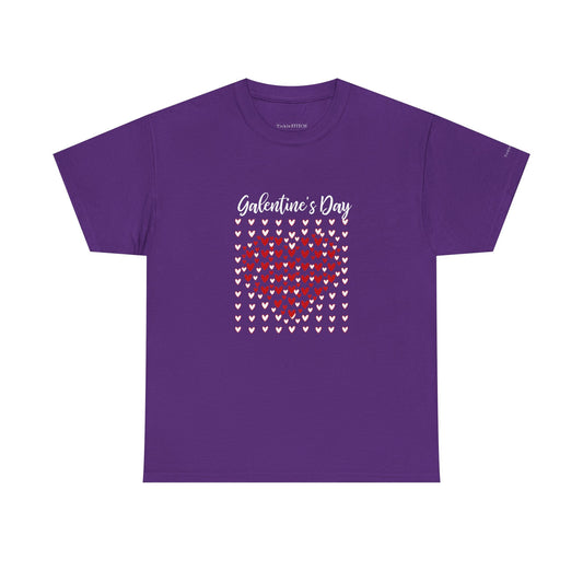 Abstract Red Heart Mosaic Galentine's Day Women's Graphic T-Shirt