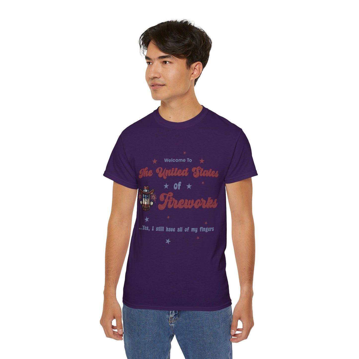 United States of Fireworks Cotton Unisex Funny T-Shirt