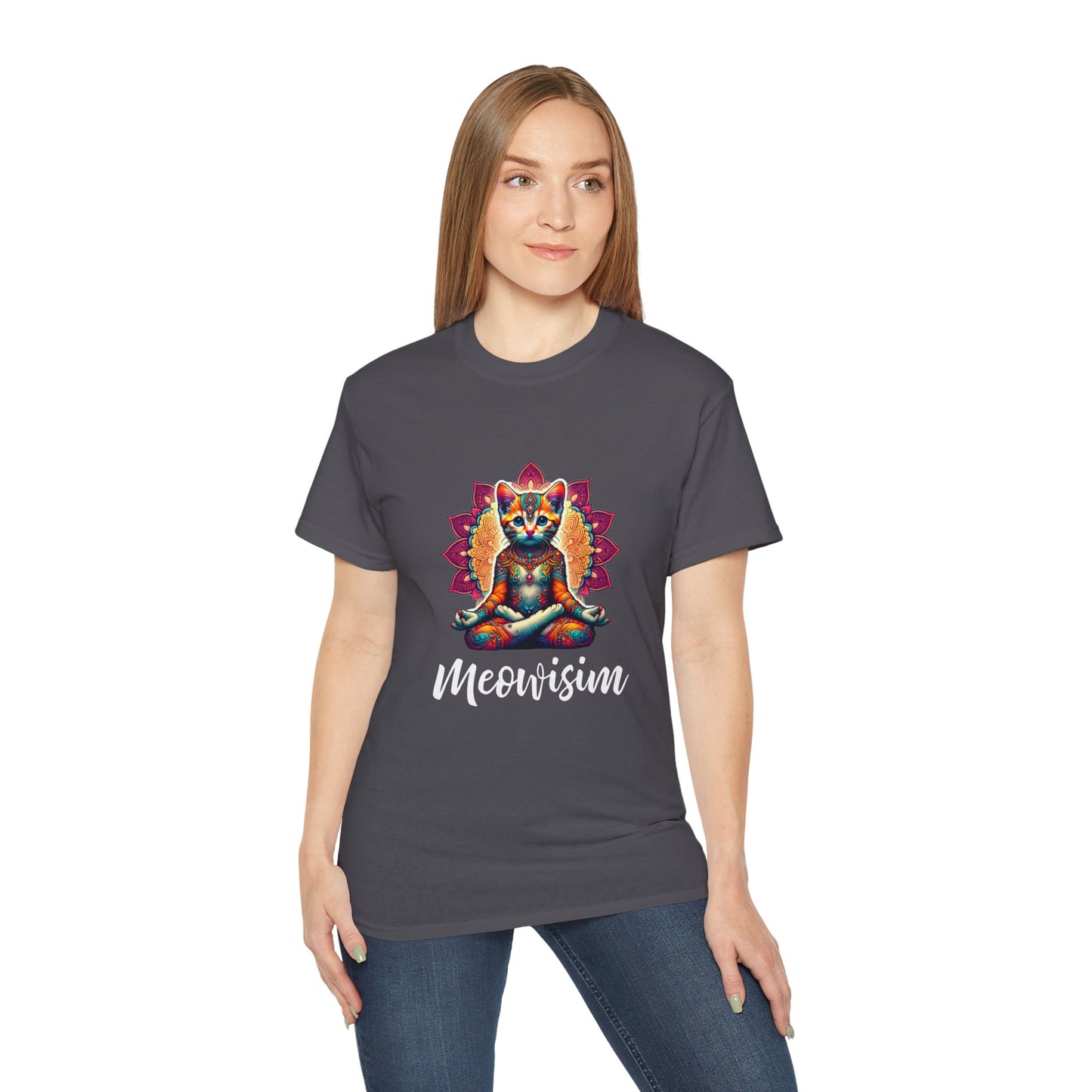 Purr Meowisim Kitty Cat Aura Cotton Unisex Funny T-Shirt