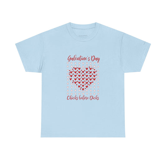 Galentine's Day Chicks Before Dicks Heart Mosaic Anti-Valentine Tee