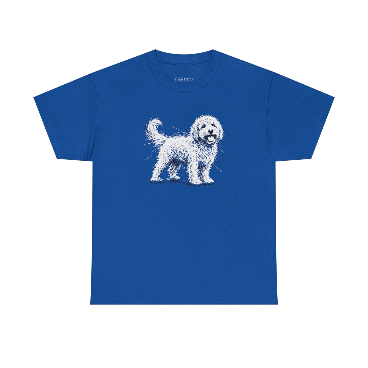 Goldendoodle Sketch Art Tee - Curly Hair Dog Lover Gift Shirt