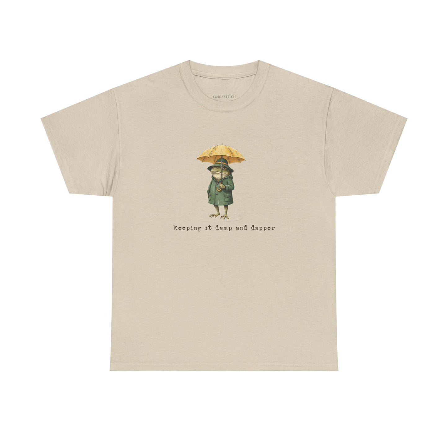 Keeping It Damp And Dapper Dapper Frog Rainy Day Style T-Shirt