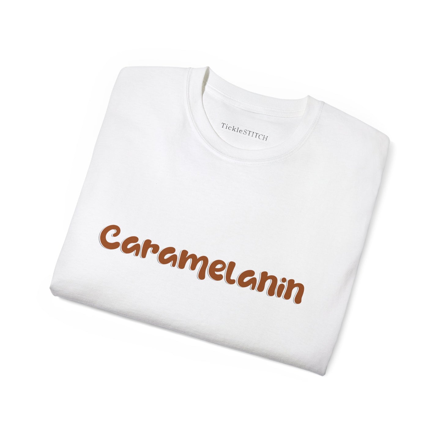 Caramelanin. Caramel Melanin. Caramelanin. Women's Cotton Funny T-shirt