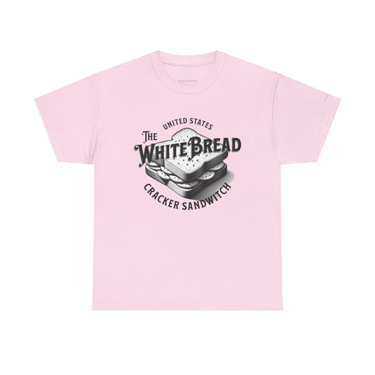 White Bread Cracker Sandwich T-Shirt - Self-Aware Racial Humor Tee