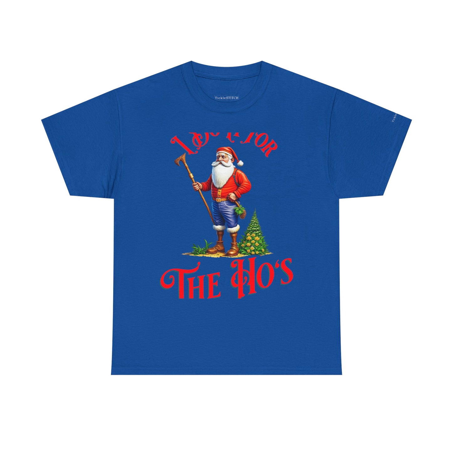 "I Do It For The Hos" Christmas Humor Santa Pimp Holiday Party Shirt