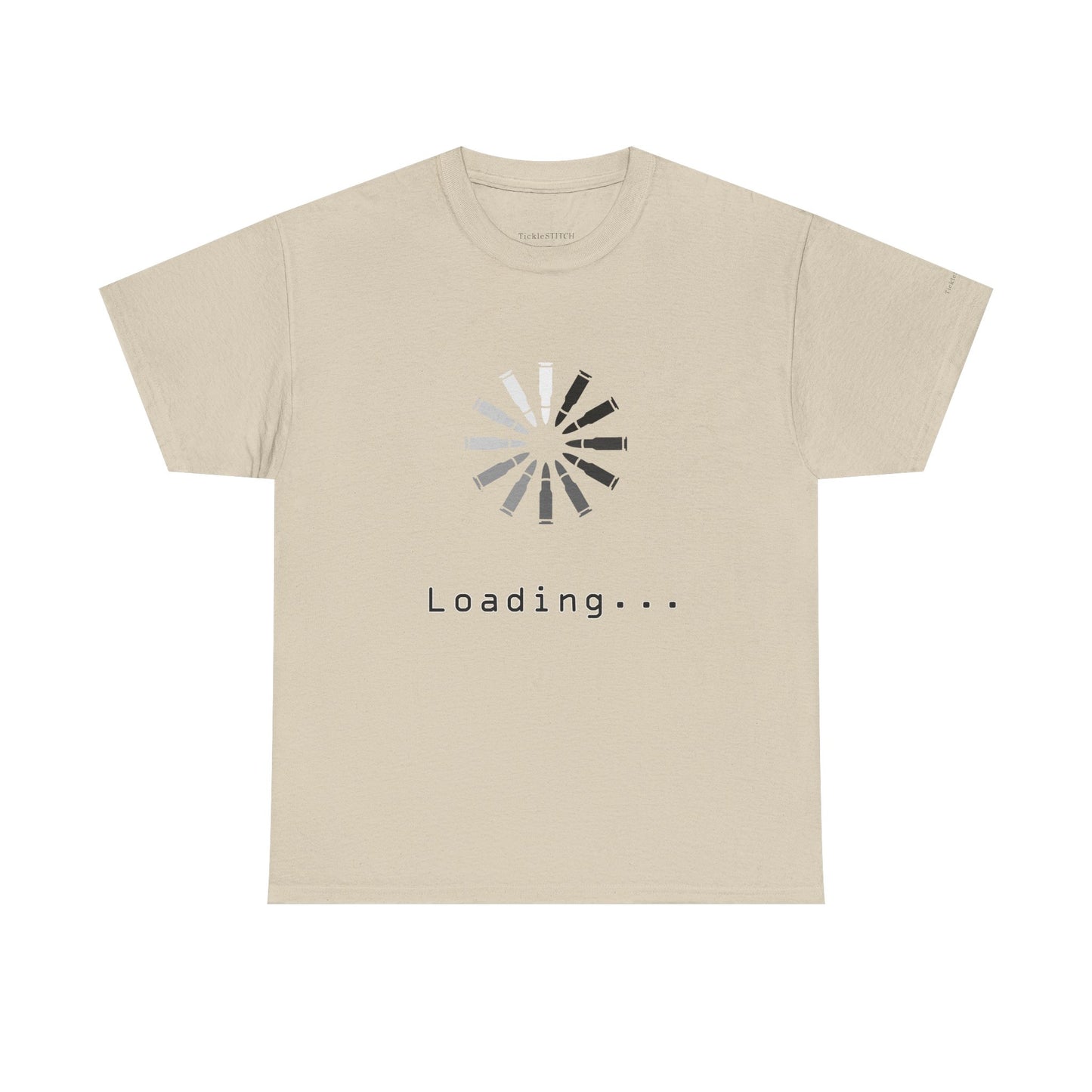 Loading Bullets Icon Tee - Gun Enthusiast Ammo Humor Tech Gaming Shirt