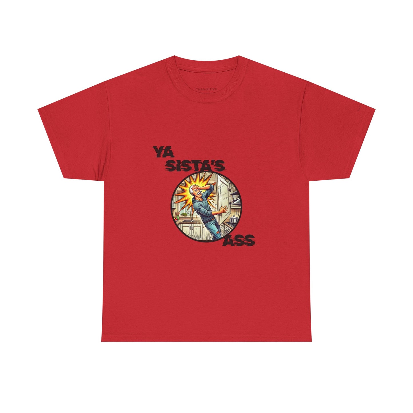 "Ya Sista's Ass" Inappropriate Dad Joke Shirt - Grumpy Old Man Gag Gif