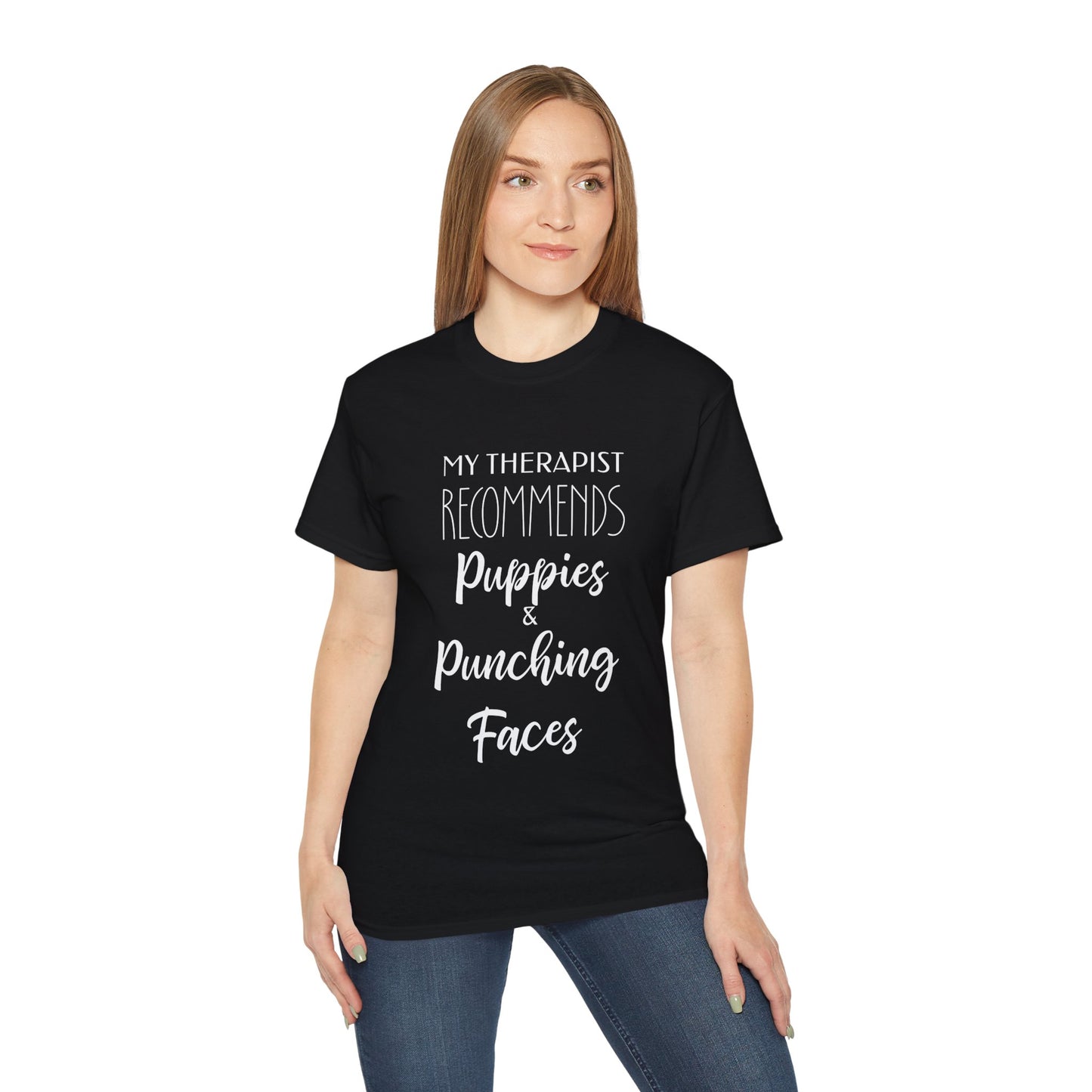 My Therapist Recommends Puppies and Punching Faces, Dog Pride Shirt