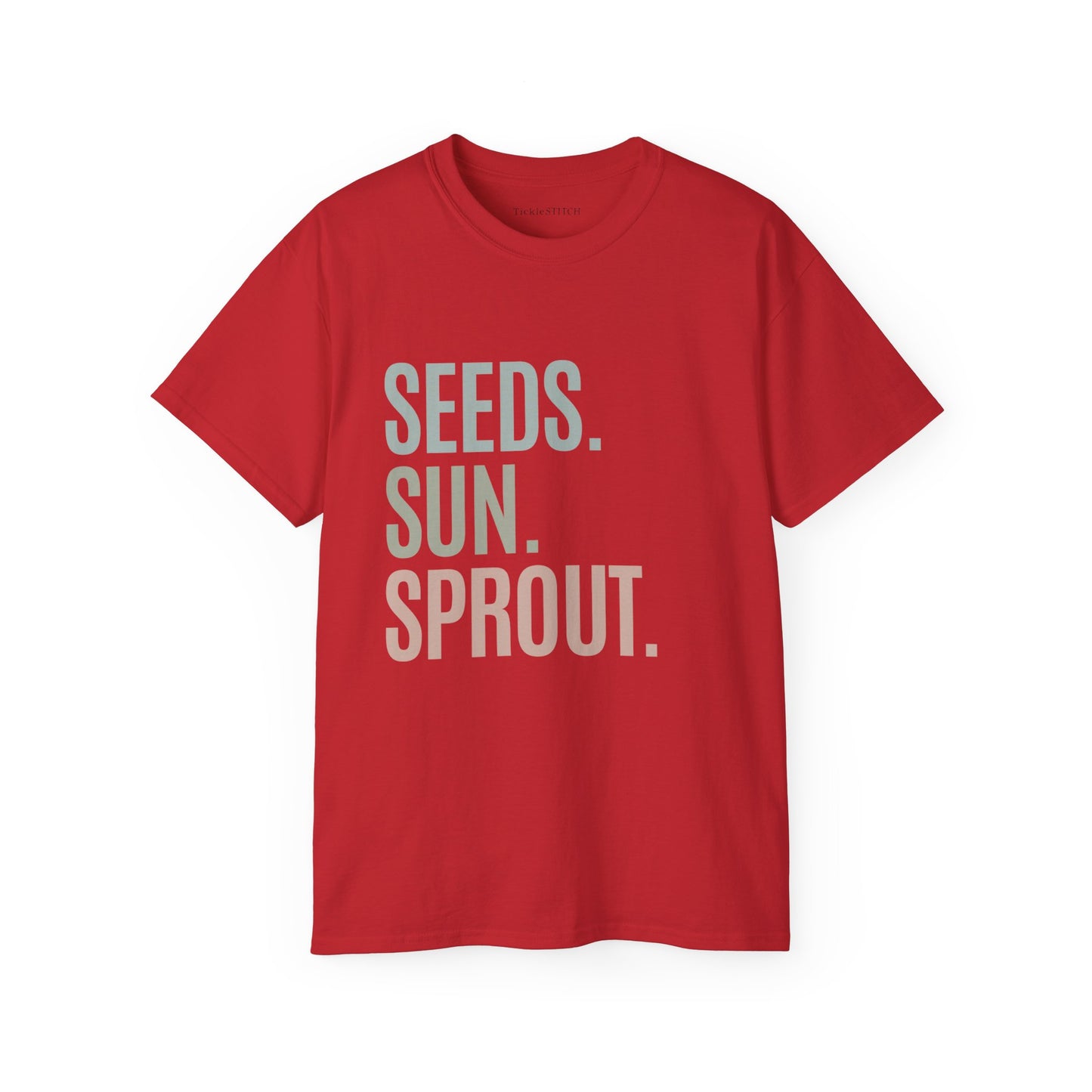 Seeds. Sun. Sprout Cotton Unisex Funny T-Shirt