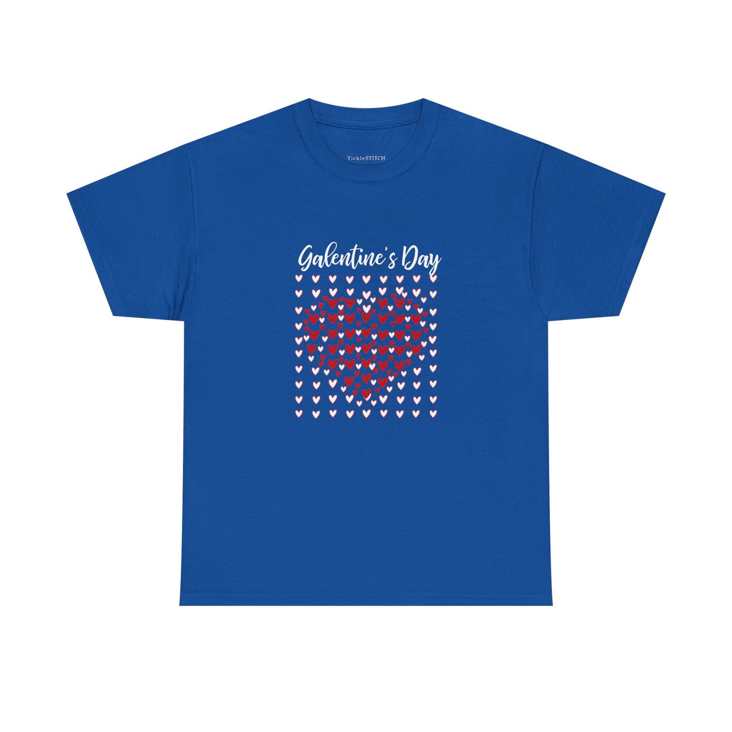 Galentine's Day Heart Mosaic Sketchy Red White Love Pattern Tee