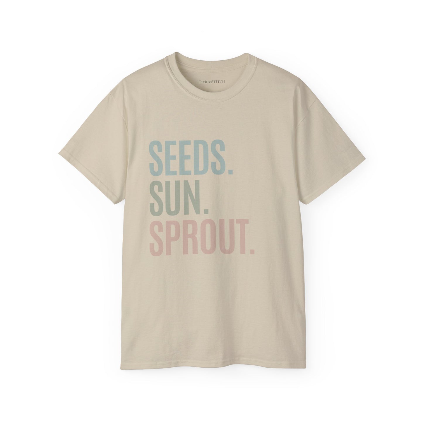 Seeds. Sun. Sprout Cotton Unisex Funny T-Shirt