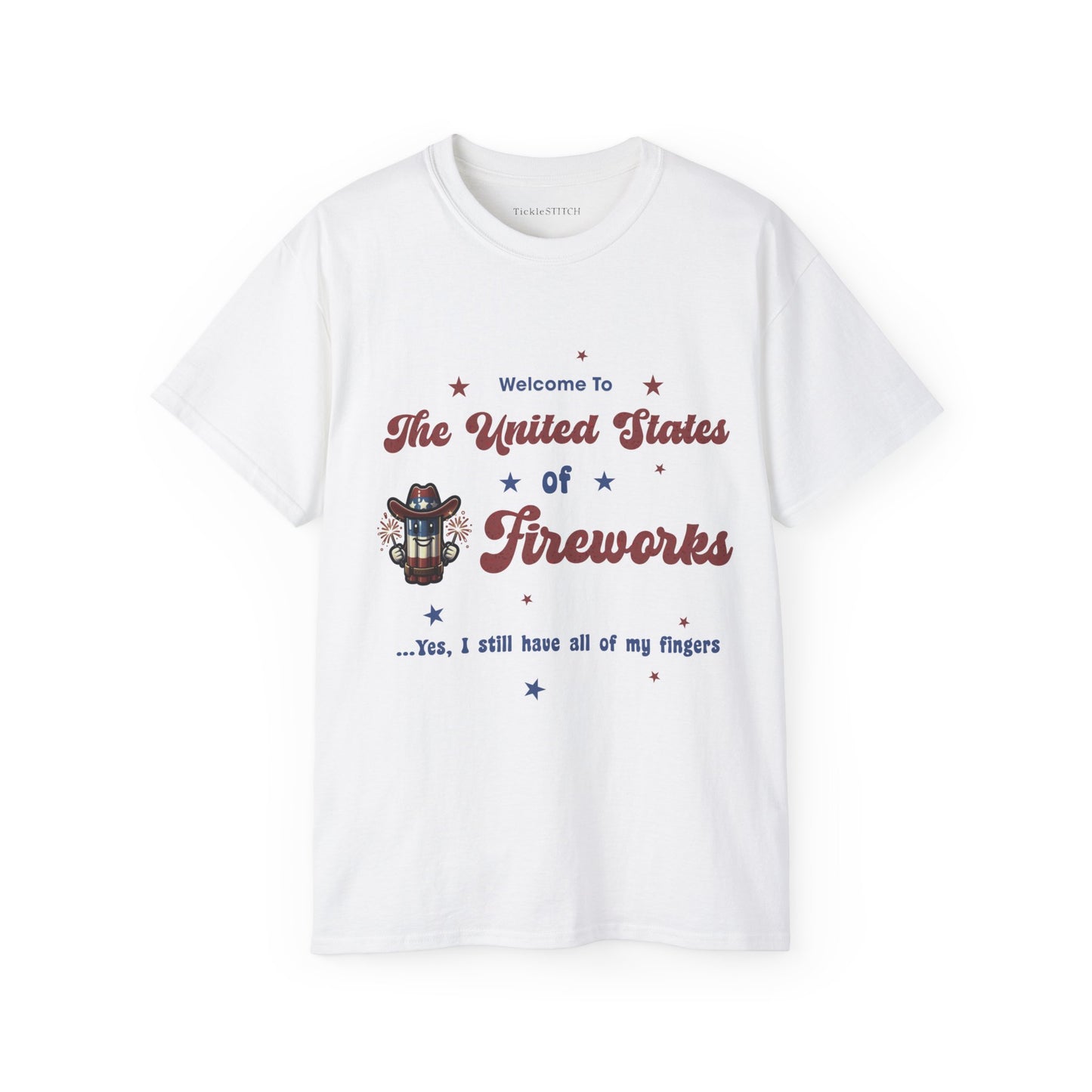 United States of Fireworks Cotton Unisex Funny T-Shirt