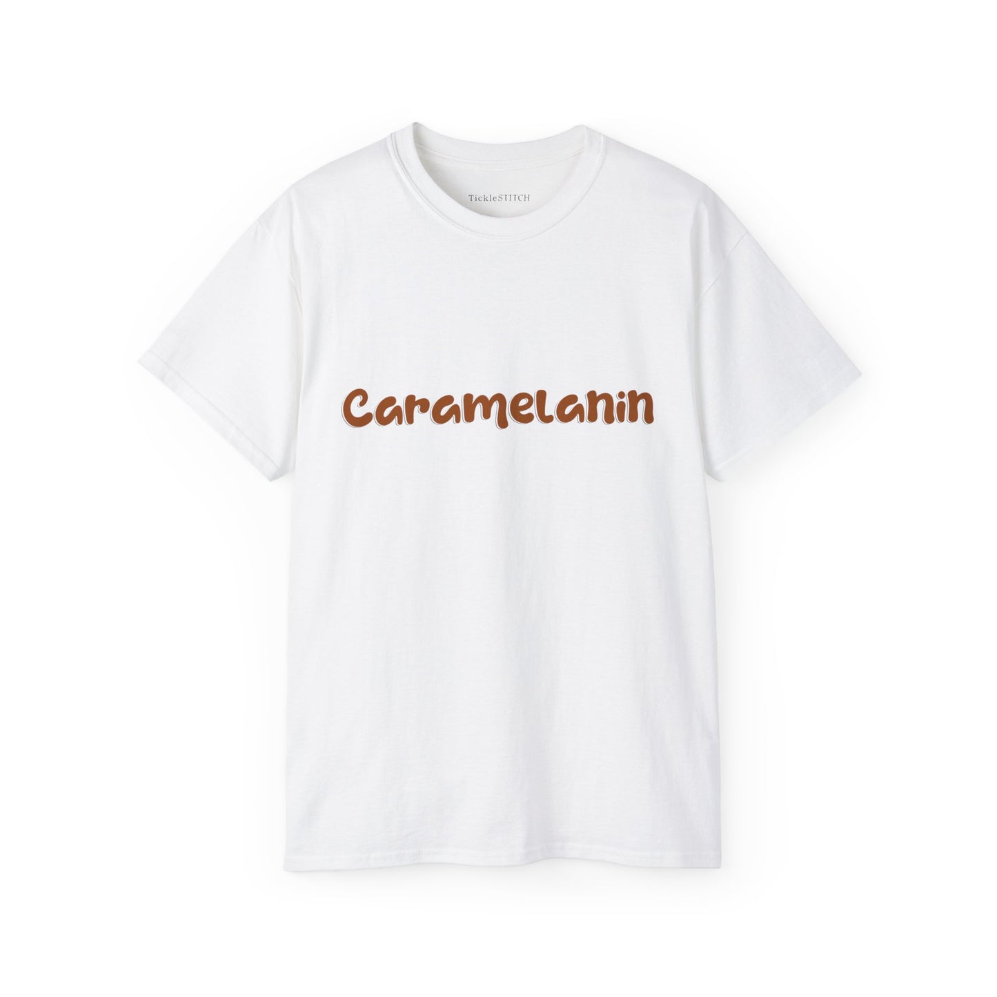 Caramelanin. Caramel Melanin. Caramelanin. Women's Cotton Funny T-shirt