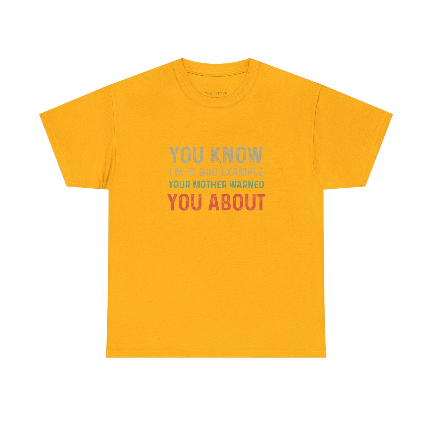 Bad Example Your Mother Warned You About Funny Sarcastic Tee