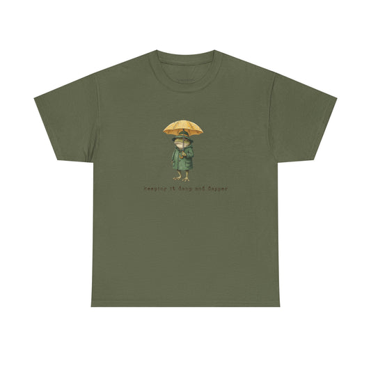 Keeping It Damp And Dapper Dapper Frog Rainy Day Style T-Shirt