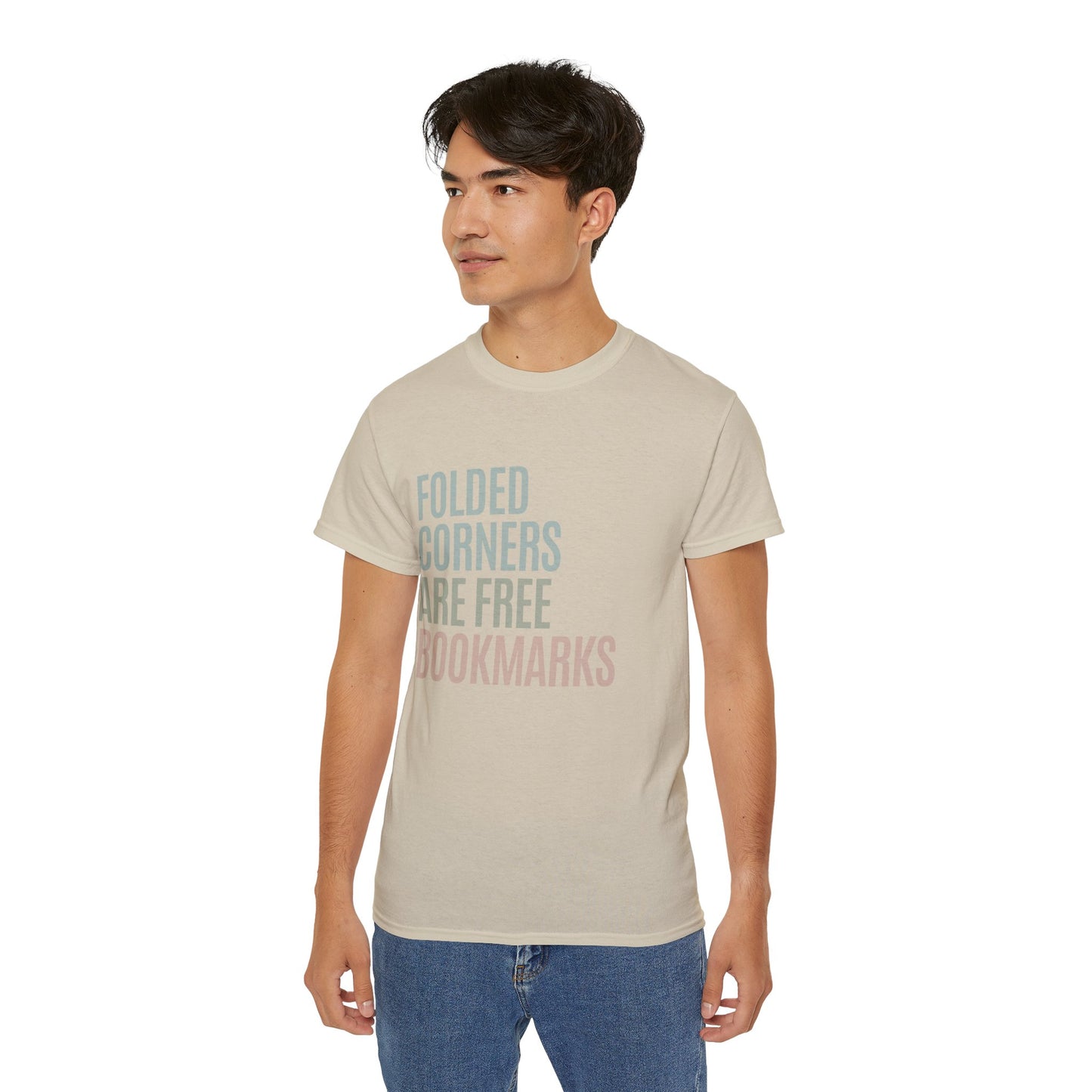 Folded Corners Are Free Bookmarks Cotton Unisex Funny T-Shirt