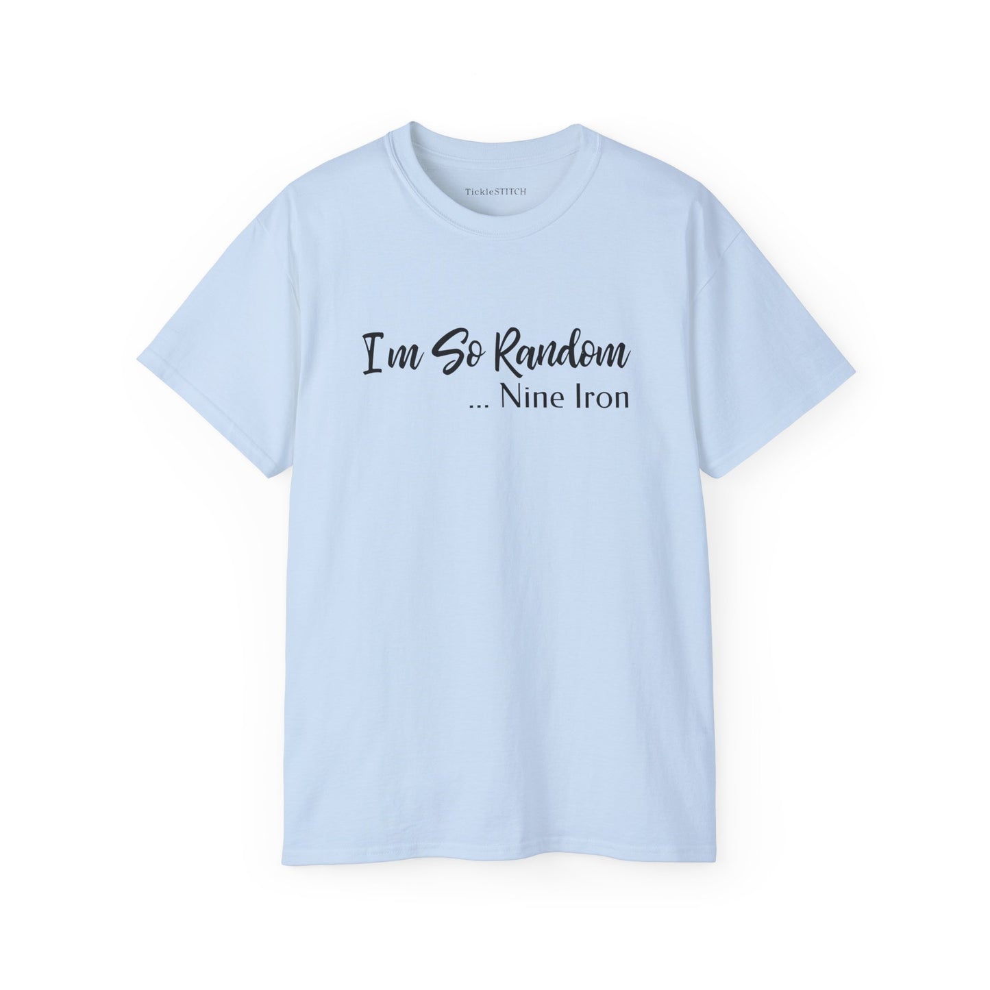 Absurdist Nine Iron Tee – Humorous Golf Apparel for Fans
