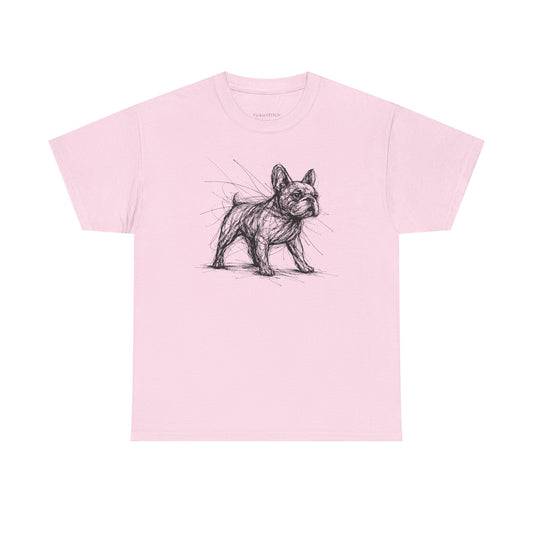 Minimalist French Bulldog Sketch Art T-Shirt - Frenchie Lover Gift