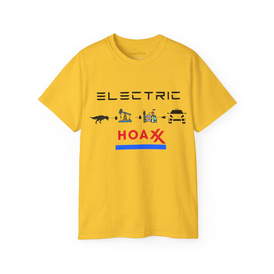 Fossil Fuel Loyalty: Anti-Electric Car Hoax Theory Graphic Tee