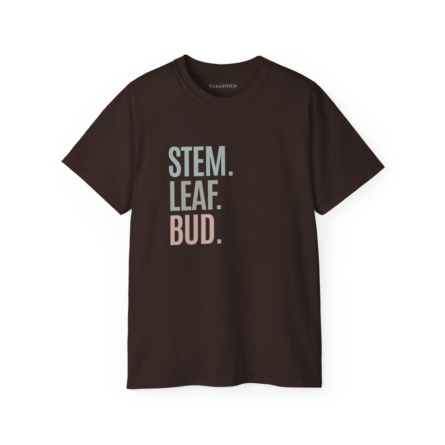 Stem. Leaf. Bud. Cotton Unisex Funny T-Shirt