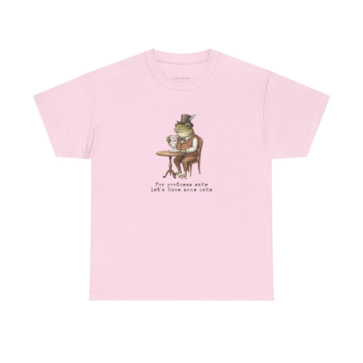 For Goodness Sake, Cake! Whimsical Dapper Frog Tea Party Dessert Shirt