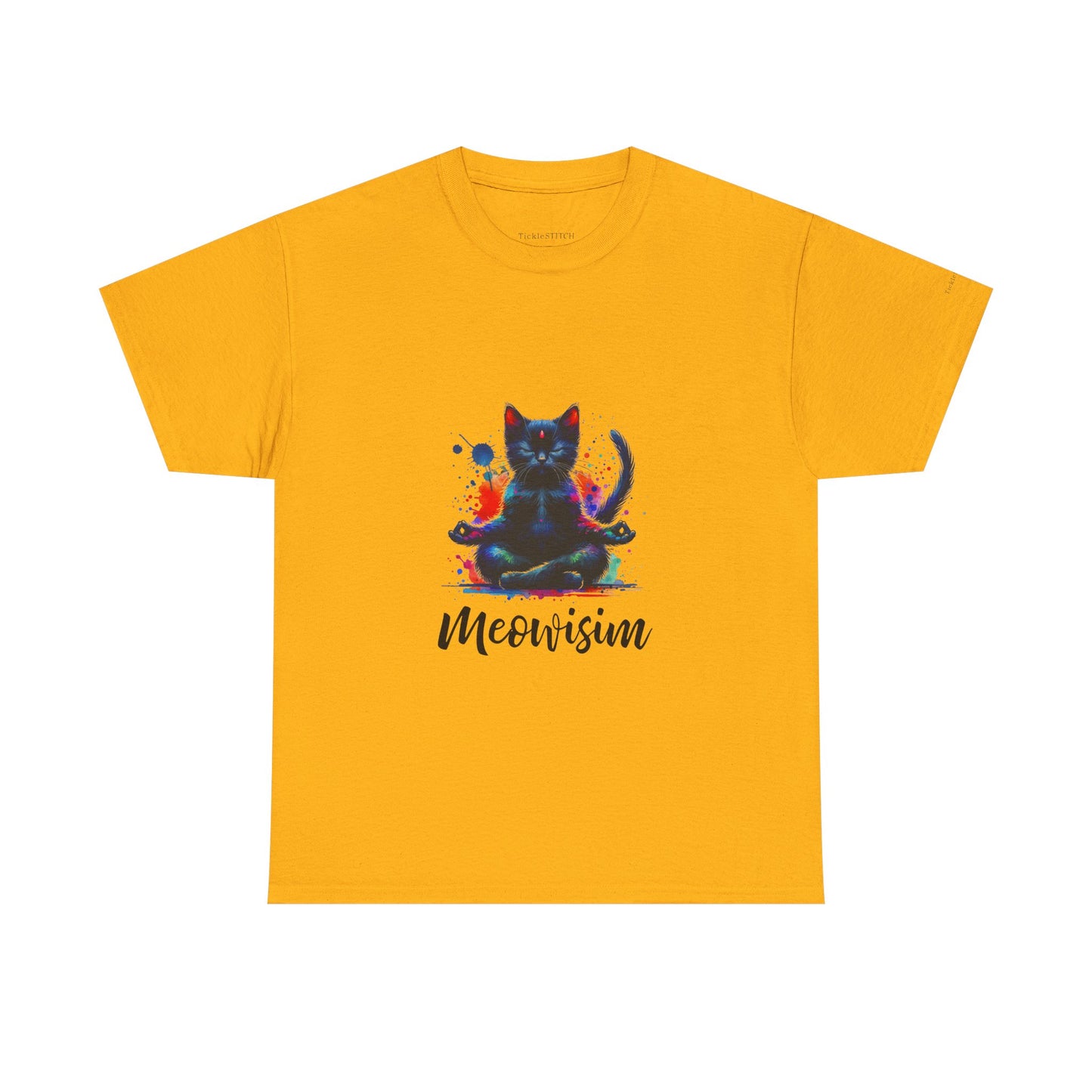 Purr Meowisim Black Colorful Kitty Cat Rainbow Humor Feline Apparel