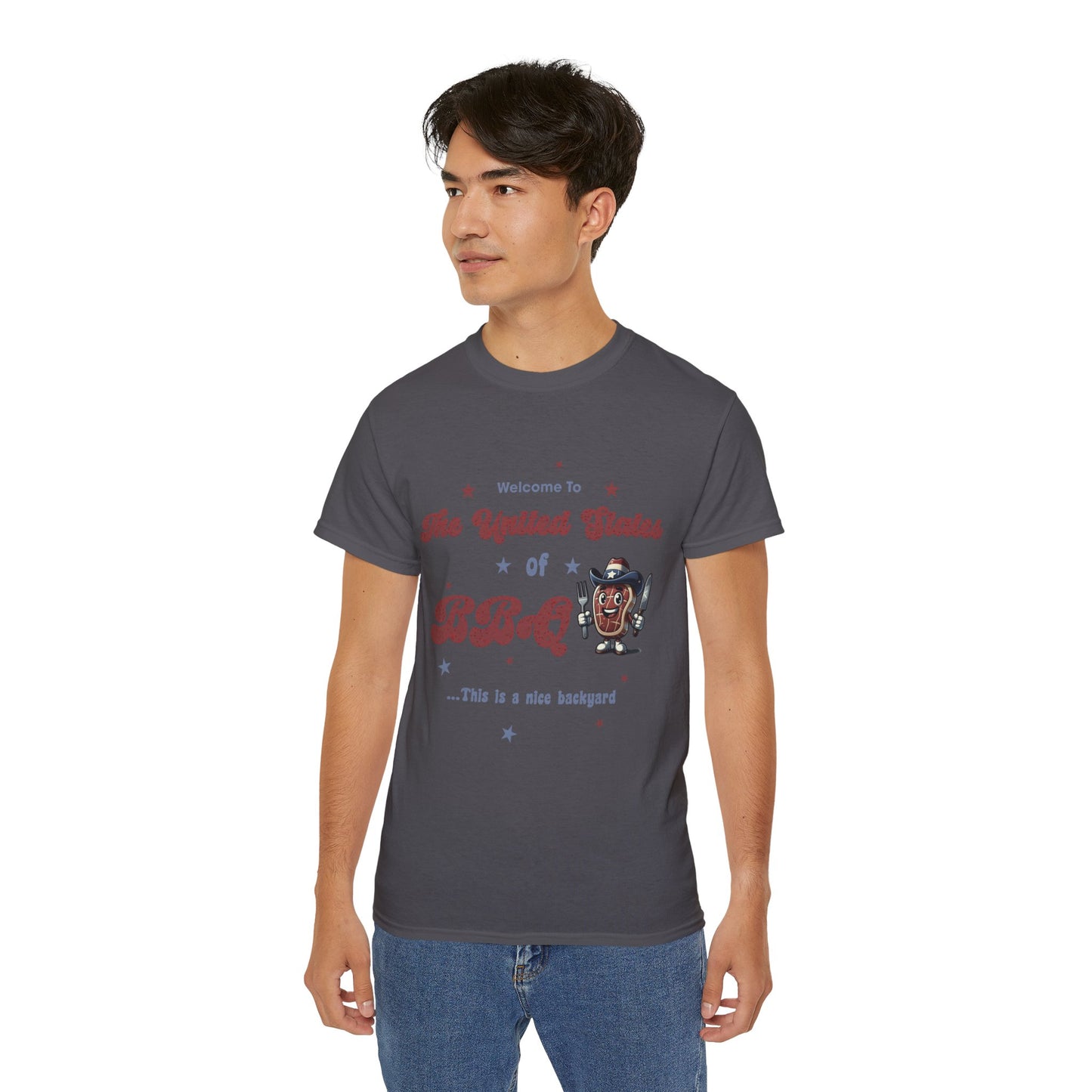 United States of BBQ Cotton Unisex Funny T-Shirt