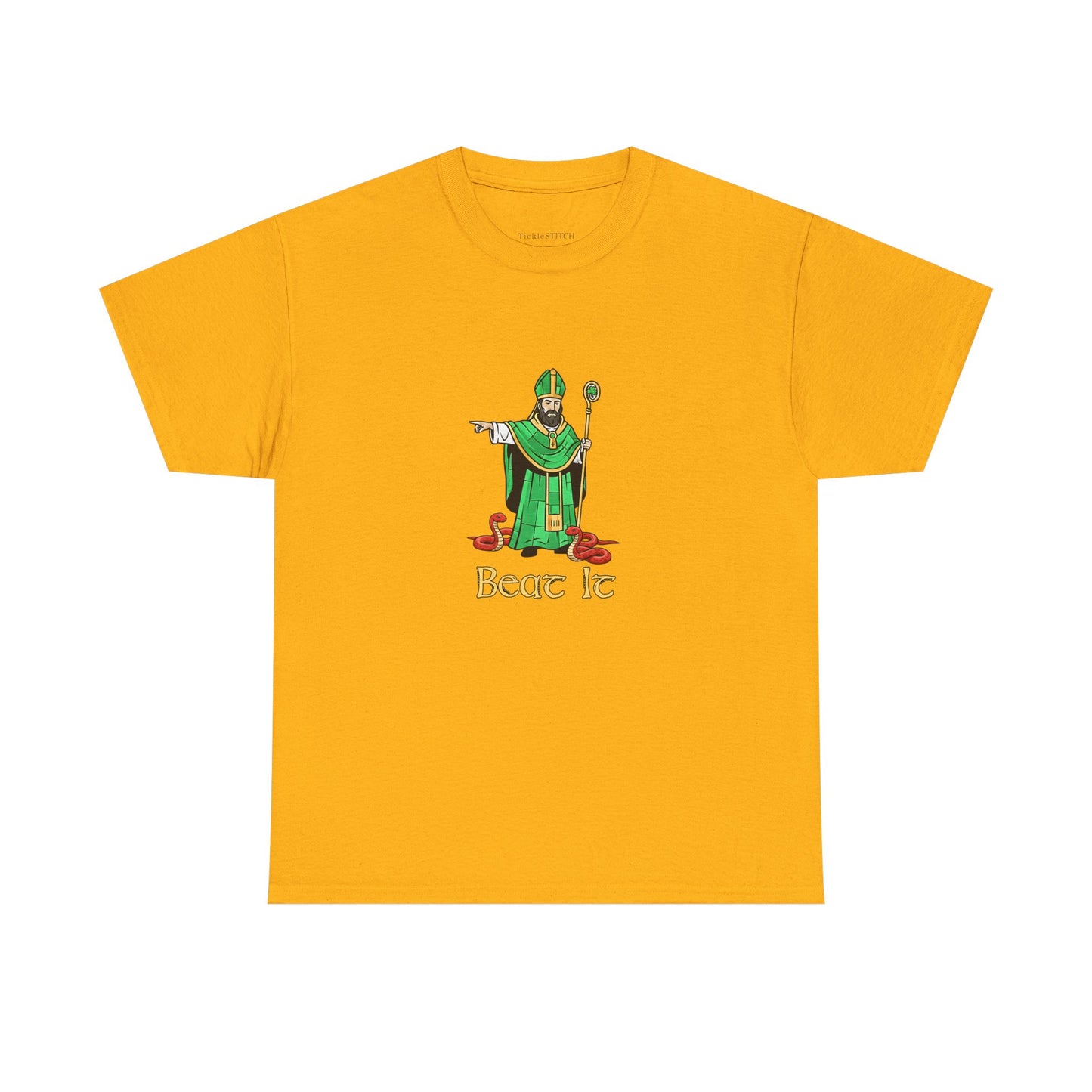 St. Patrick Snake Banisher Hand-Drawn Colored Pencil Irish Tee