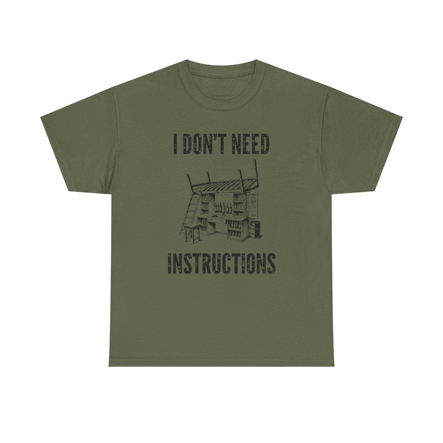 I Don't Need Instructions Handyman Tradesmen Funny Dad Joke T-Shirt