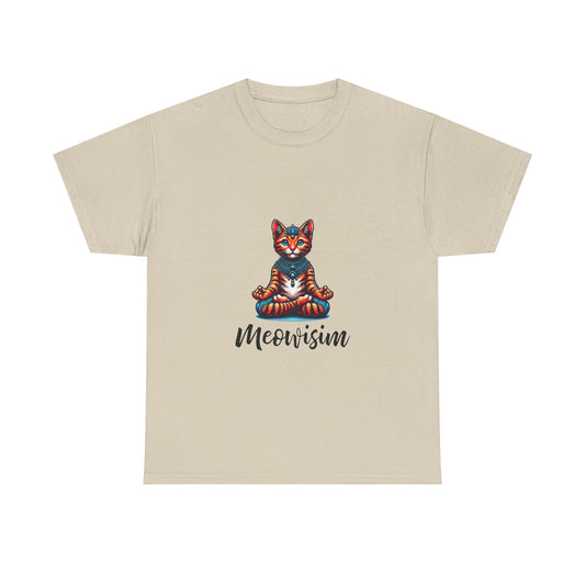 Purr Meowisim Orange Kitty Cat Humor T-Shirt for Lovers