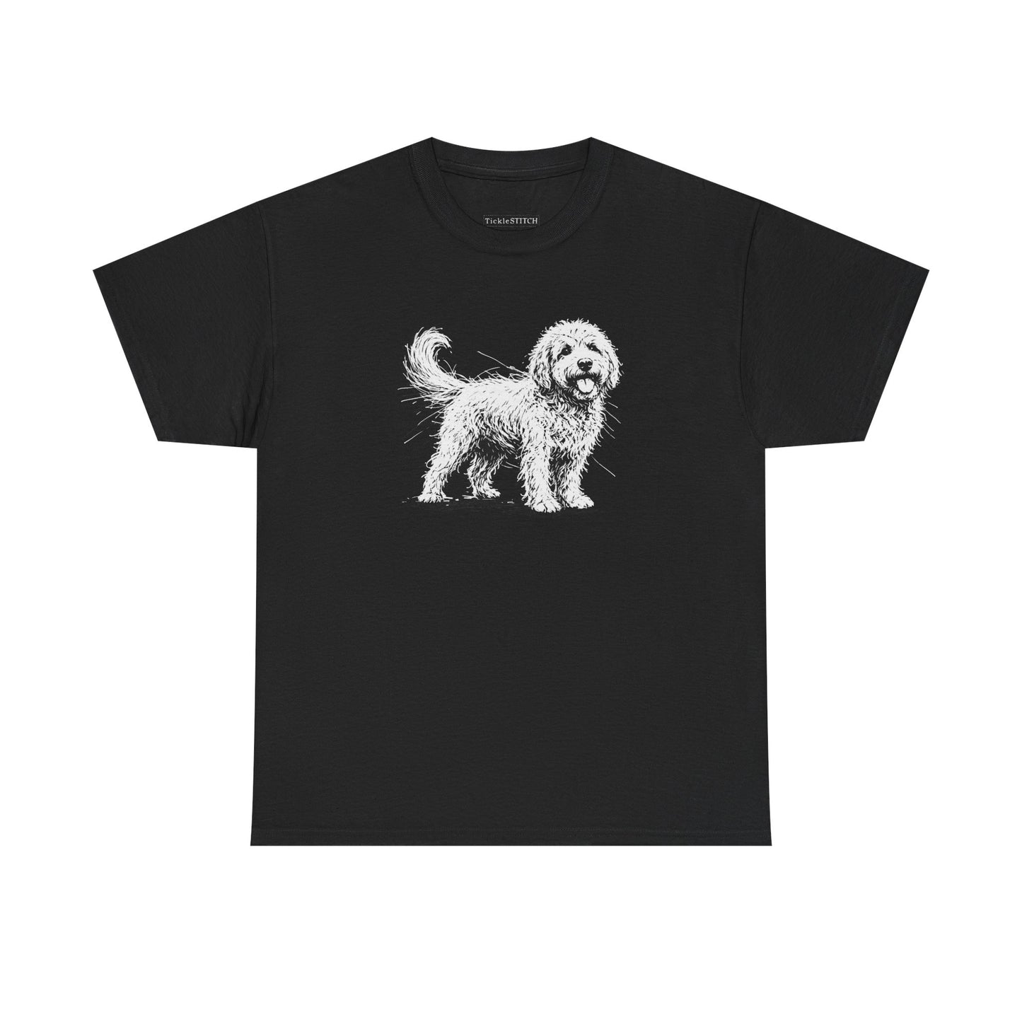 Goldendoodle Sketch Art Tee - Curly Hair Dog Lover Gift Shirt