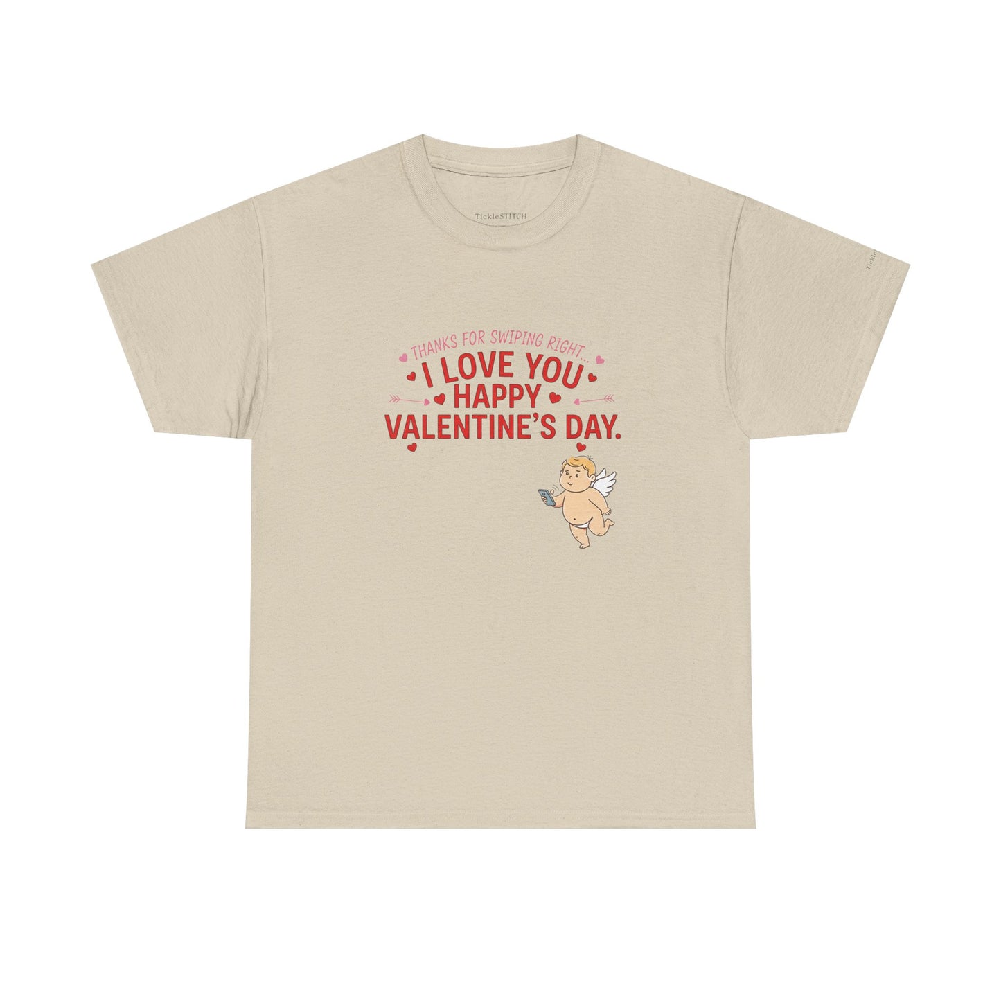 "Thanks For Swiping Right" Funny Valentine's Day Dating App Humor Tee