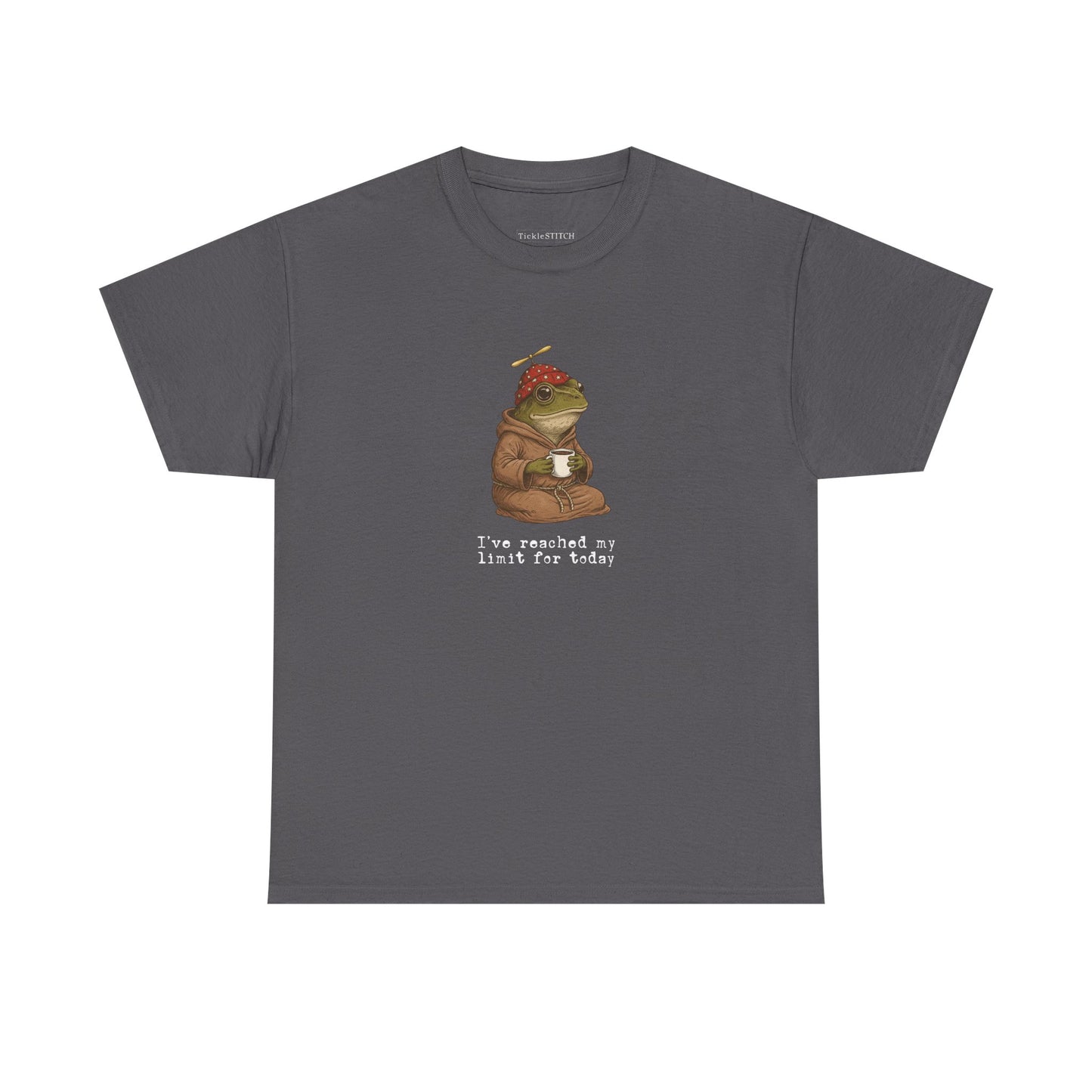 I've Reached My Limit Today Frog Burnout Humor Introvert T-Shirt