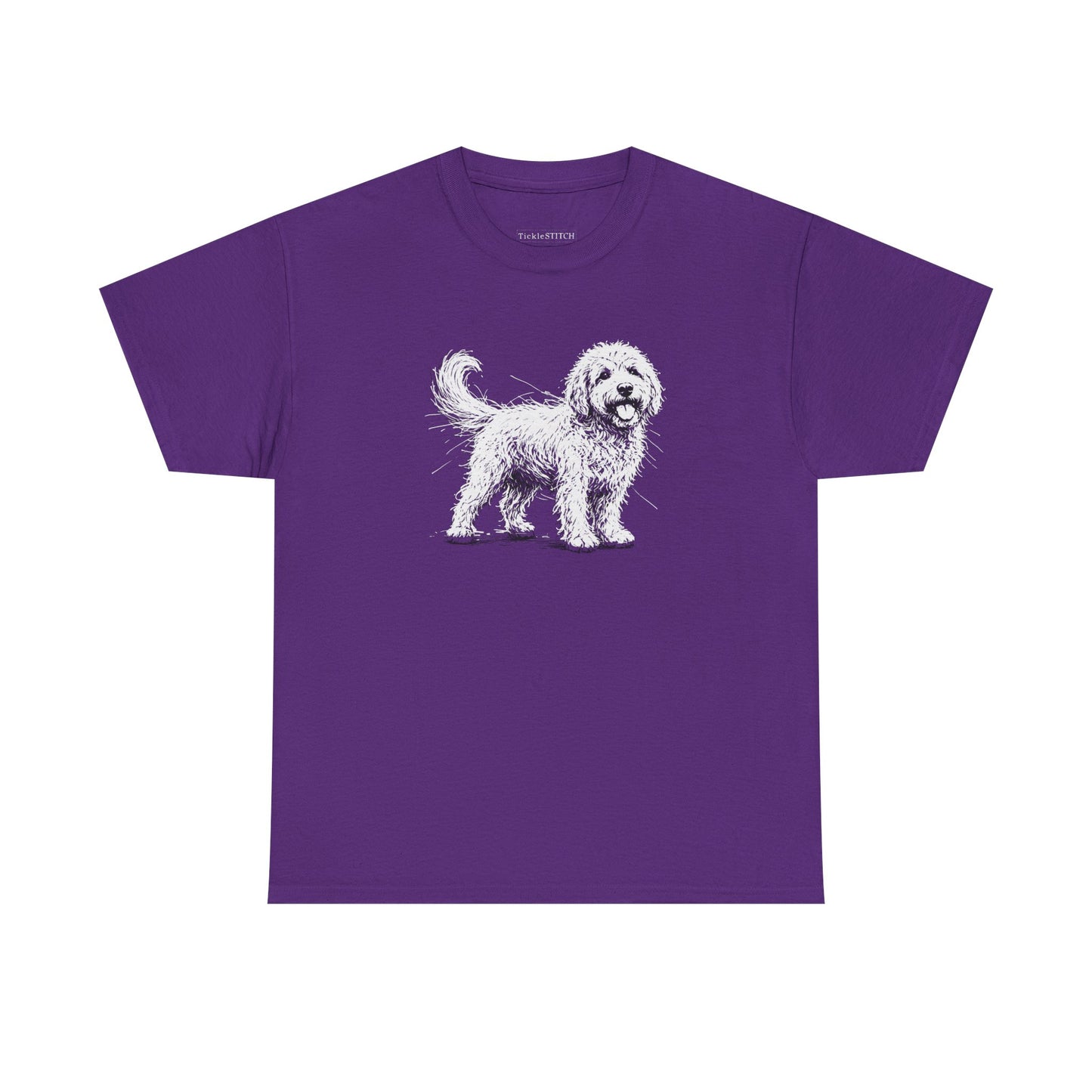 Goldendoodle Sketch Art Tee - Curly Hair Dog Lover Gift Shirt