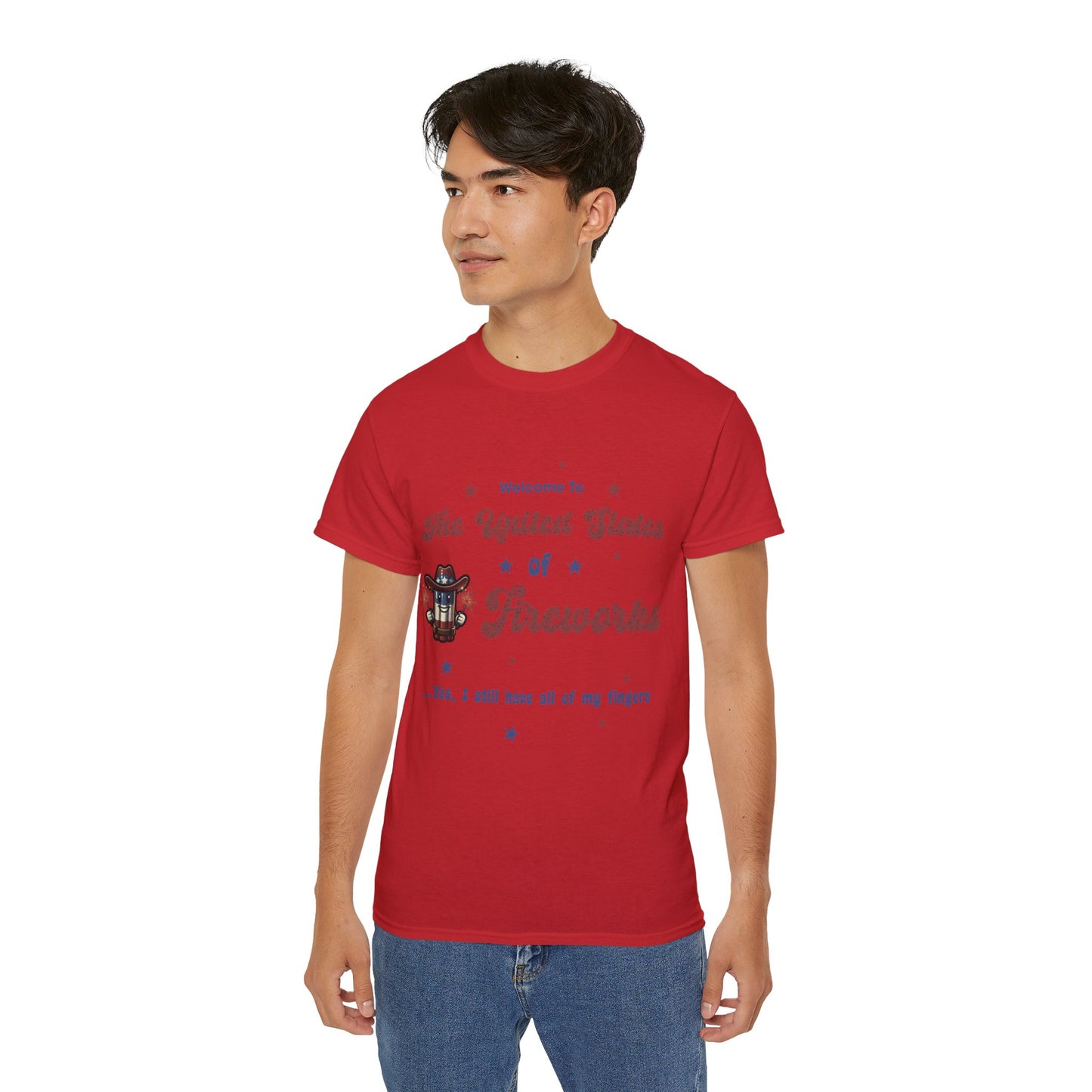 United States of Fireworks Cotton Unisex Funny T-Shirt