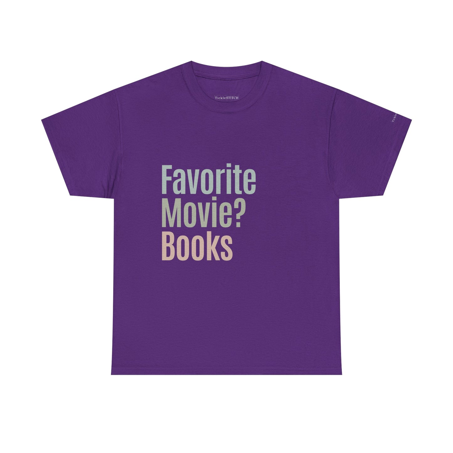"Favorite Movie? Books" Book Nerd Literature Lover Bibliophile Tee